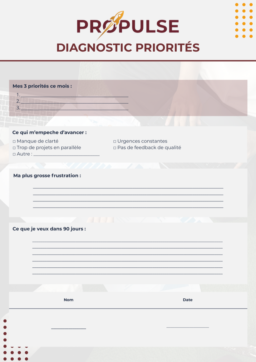 Scorecard Diagnostic priorités
